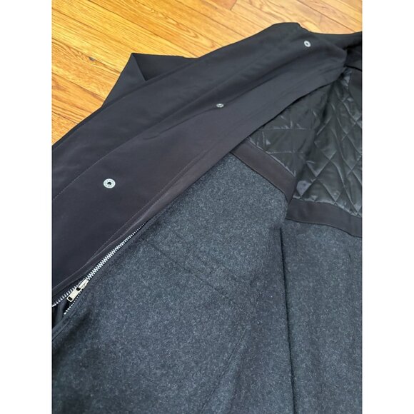Calvin Klein Mens Dress Overcoat Size XL Black Full Zip w/ Removeable Wool Liner - Picture 8 of 10